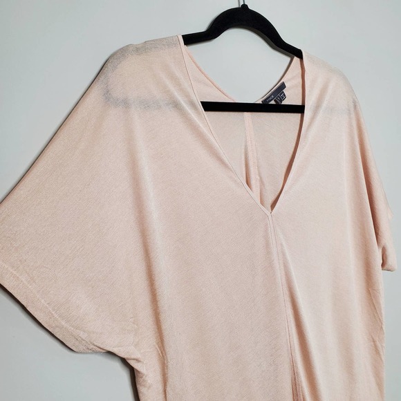 VINCE • Light Pink V Neck Oversized Relax Tee Top Sz S - Picture 5 of 9
